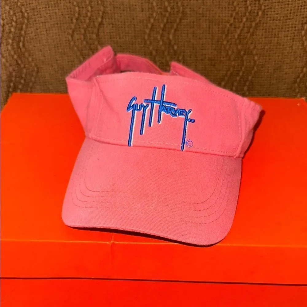 Guy Harvey Pink Visor with Blue Logo - Picture 1 of 4